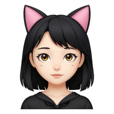 Cat human girl 18 years anime sticker