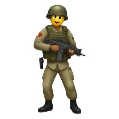 soldier being stopped from going inside a house sticker