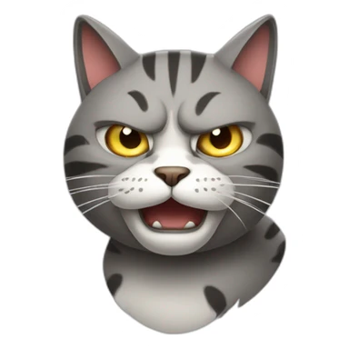 Angry cat in cycle sticker