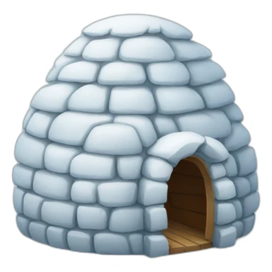 igloo with frown face  sticker