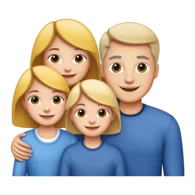 family posing for photo sticker