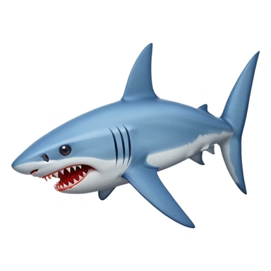 blue Shark attack efferct with blood sticker