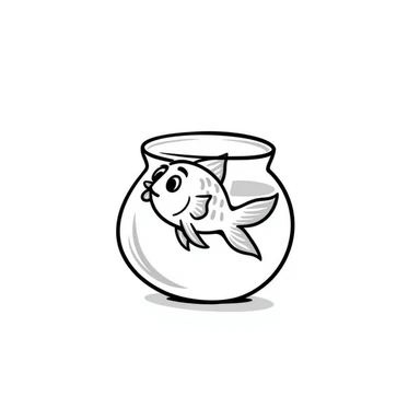 goldfish making a derpy face with tongue sticking out sticker