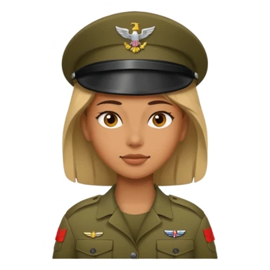 women Soldier with no cap sticker
