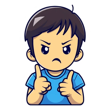 Middle finger girl mad sticker