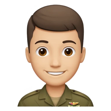 A friend with miltary hair cut sticker