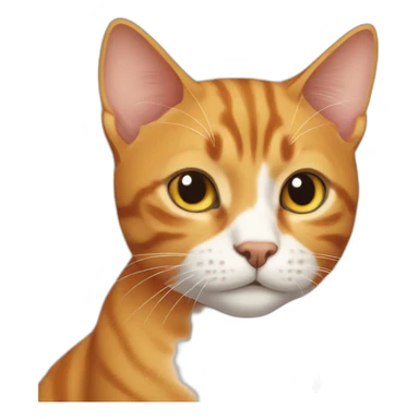 Shorthaired, orange tabby cat sticker
