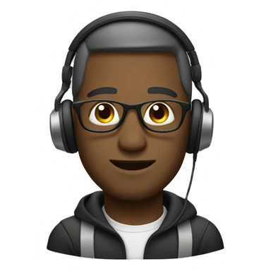 Man wearing headphones  sticker