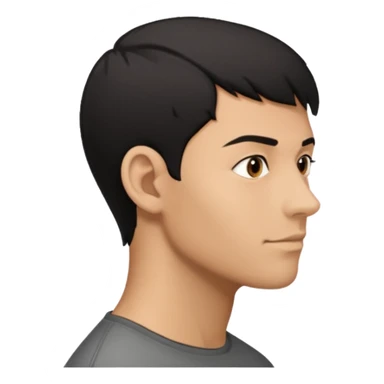 face of a man looking to the right, from the profile sticker