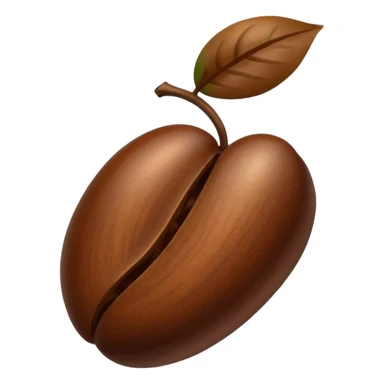 coffee bean apple style emoji sticker