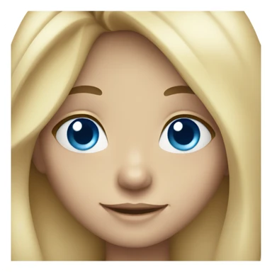 smiling girl with blue eyes sticker