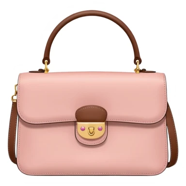 Brown and soft pink channel hand bag sticker