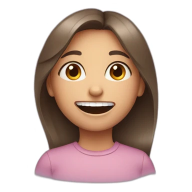 Girl with a gap in her teeth sticker