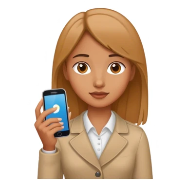 Girl with a phone  sticker