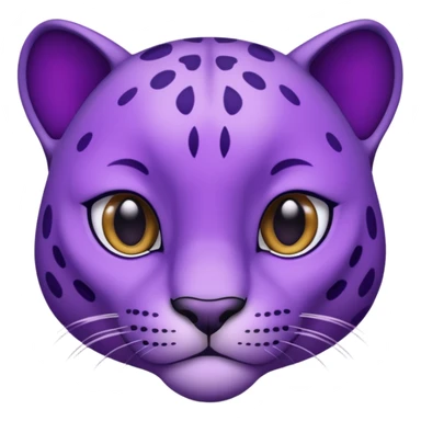 Purple Panther face turned to the slight right sticker