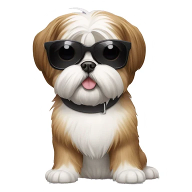 Shih tzu wearing sunglasses sticker