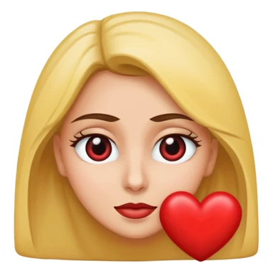 mujer con ojos saltones de corazon mirando hacia la derecha sticker