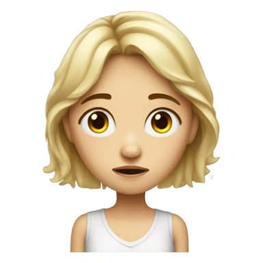 Blond Girl tired sticker