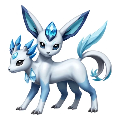 Absol-Meloetta-Glaceon-Dialga-Suicune-fusion-animal-Fakémon-hybrid-creature sticker