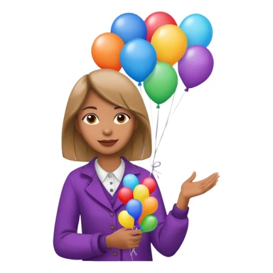 Street Balloon Seller woman  sticker