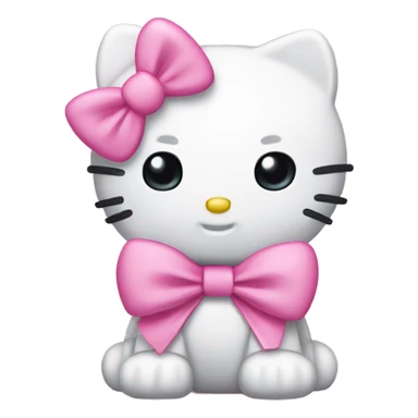 Hello kitty with pink bow sticker