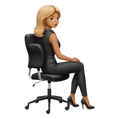 Woman from the Back of head sitting on an office chair sticker