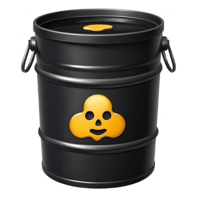 oil sludge in barrel  sticker