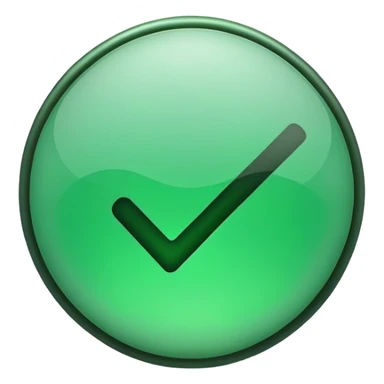 Green colour circle under tick mark sticker