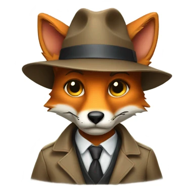 fox detective sticker