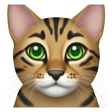Bangal cat with green eyes sticker