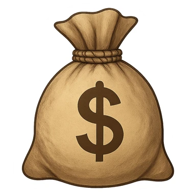 Money bag $  sticker