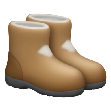 Winter slippers, light brown mini boots sticker