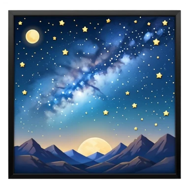 Stargazing scenery sticker