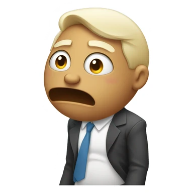 Shaking head in frustrated way sticker