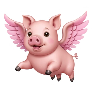 Pig flying  sticker