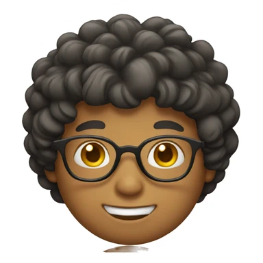 Boy withglasses smiling sticker