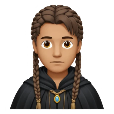 man with braided hair and cloak sticker