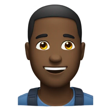 Black dude blushing  sticker