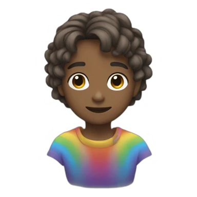 GARCON AVEC ARC EN CIEL sticker