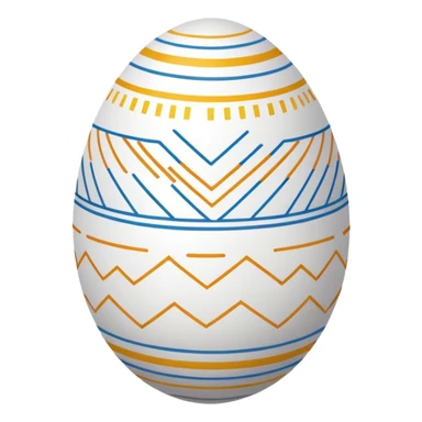 Easter egg, line pattern, symmetry sticker