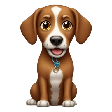 Brown dog with curly tail sticker