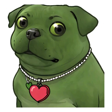 Pug hearts sticker
