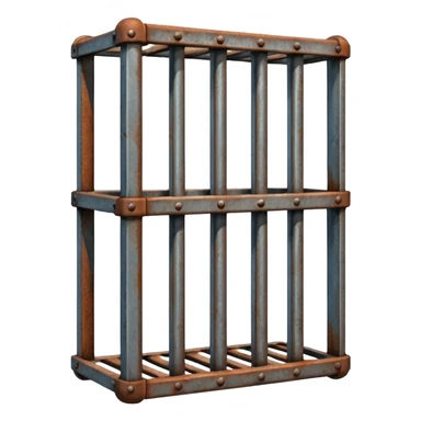 generate ultra realistic prison cell bars sticker