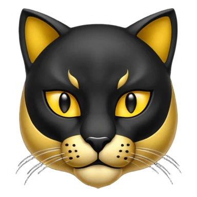 Emolgi de pantera negra con detalle pequeños  en la frente color dorado sticker