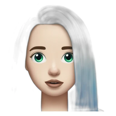 Billie eilish 2017 cheveux bleu sticker