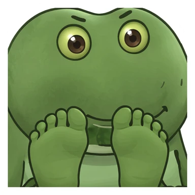 Emoji with his feet up sticker