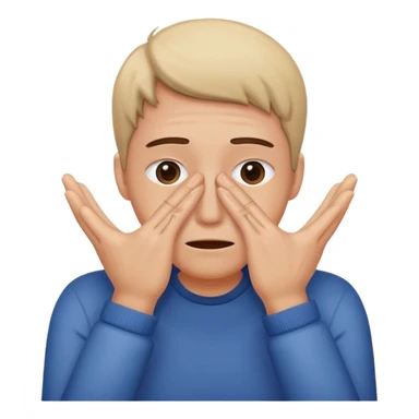 Un. Emoji Donde te tapas la cara por vergüenza. sticker