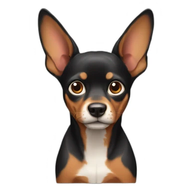 Pincher with floppy ears sticker