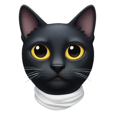 A third-eye black cat sticker