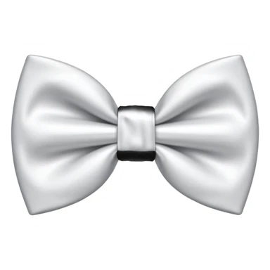 White bow tie like iPhone Emoji boetie sticker